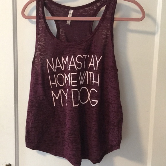 Tops - Namaste burnout tank L